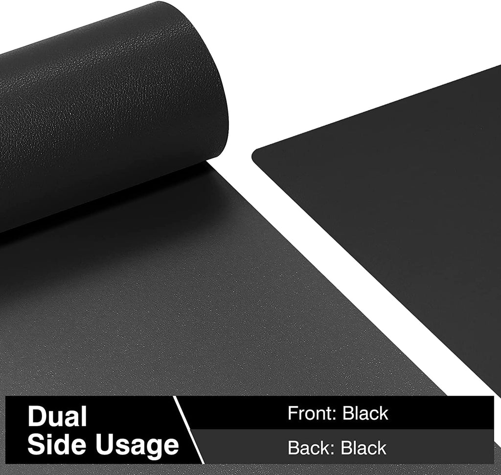 Dual Sided Desk Pad, Large Desk Mat, Waterproof Desk Blotter Protector Mouse Pad, Leather Desk Pad Large for Keyboard and Mouse (36" X 17", Black)