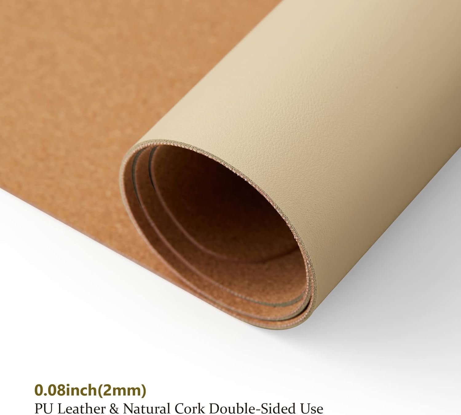 Cork Desk Mat - Dual-Sided Desk Pad for Office and Home - Desk Organization and Accessories - Ideal for Large Mouse Pad and Desk Mats on Top of Desks(Champagne Gold,31.5"X 15.7")