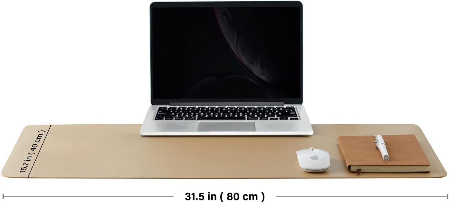 Cork Desk Mat - Dual-Sided Desk Pad for Office and Home - Desk Organization and Accessories - Ideal for Large Mouse Pad and Desk Mats on Top of Desks(Champagne Gold,31.5"X 15.7")