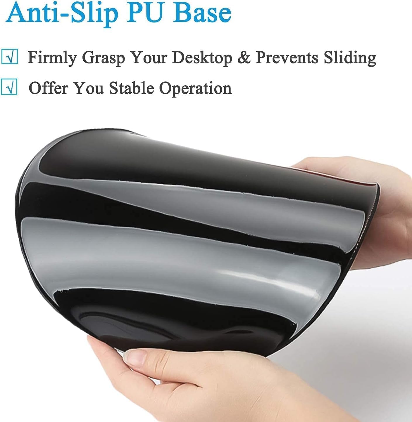 Mouse Pad, Mouse Pad Wrist Support, Ergonomic Gaming Mouse Pad, Pain Relief Comfort Wrist Rest Pad with Non-Slip PU Base for Gaming, Home, Office & Travel, Abstract Flower on Pink