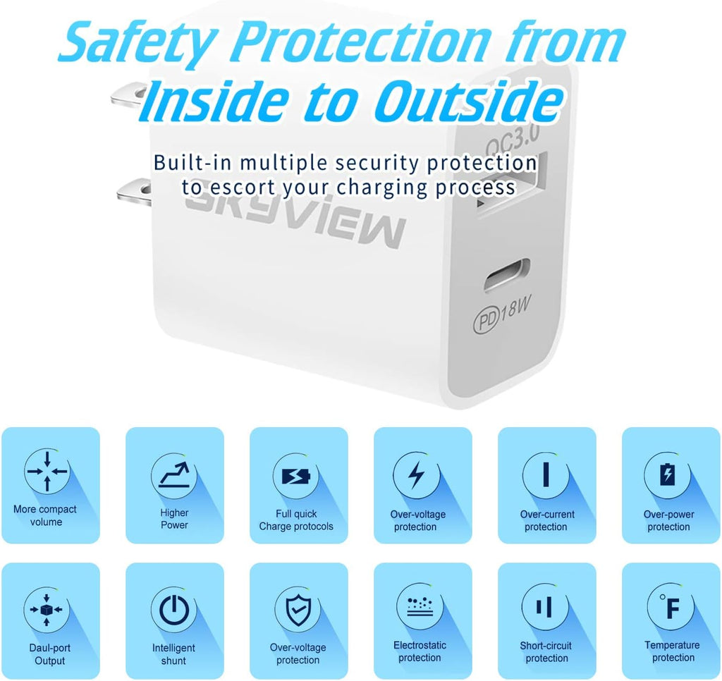 Charger-20W Usb-C-Charger Power-Adapter-For-Ps5-Controller-Charger Fast-Charging-Iphone-11-Samsung-Charger-Lg-Charger Fast-Charger-Type-C-Cable-Bundle